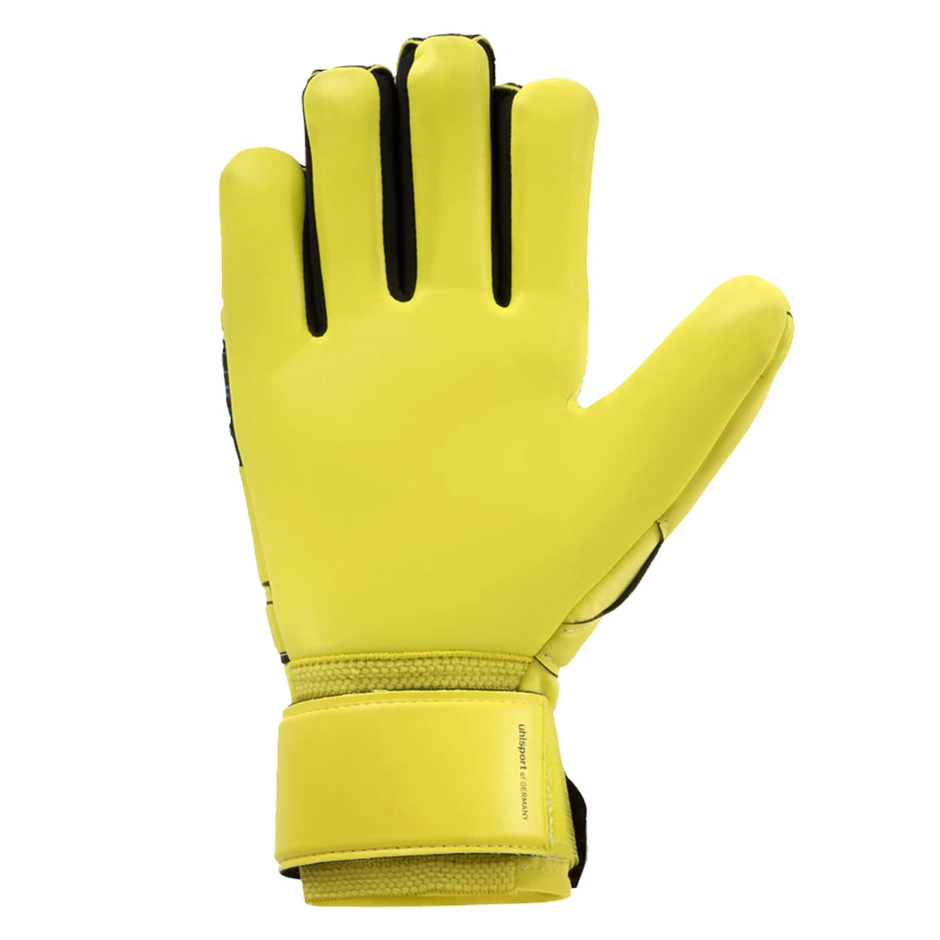 Uhlsport Speed Up Now Soft HN Comp Torwarthandschuhe Gelb / Schwarz / Blau – Bild 2