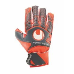 Uhlsport Kinder Aerored Soft SF Junior Torwarthandschuhe Grau / Rot / Weiß
