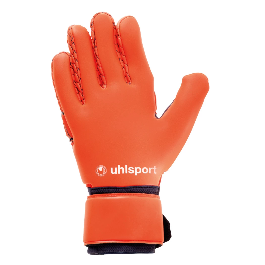 Uhlsport Next Level AbsolutGrip Reflex Torwarthandschuhe Dunkelblau / Orange – Bild 2