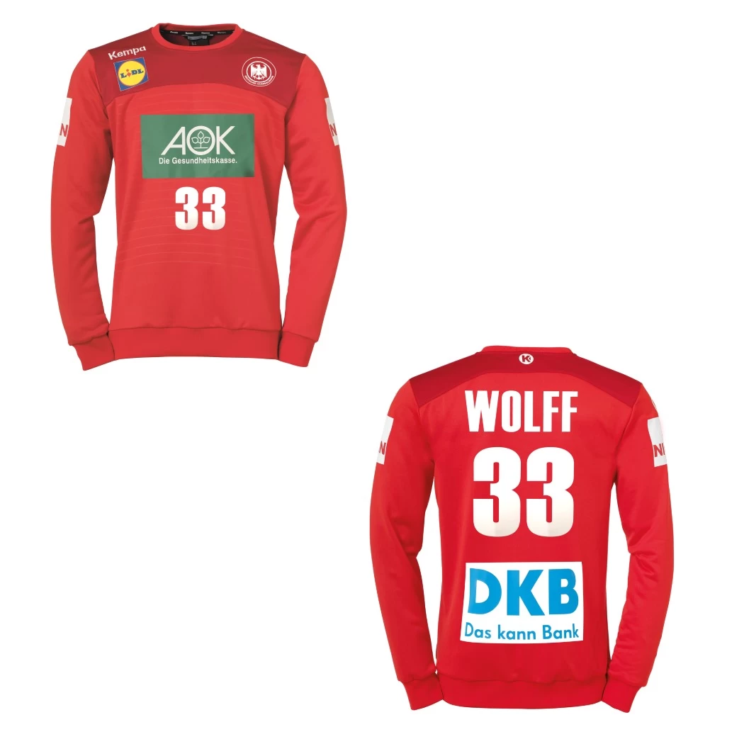 Kempa DHB Torwarttrikot Rot Wolff 33 Nationalmannschaft Deutschland Handball WM 2019