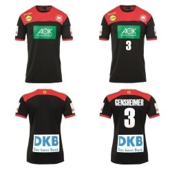 [Paket] Kempa DHB Deutschland Handball Auswärts Trikot Schwarz WM 2019