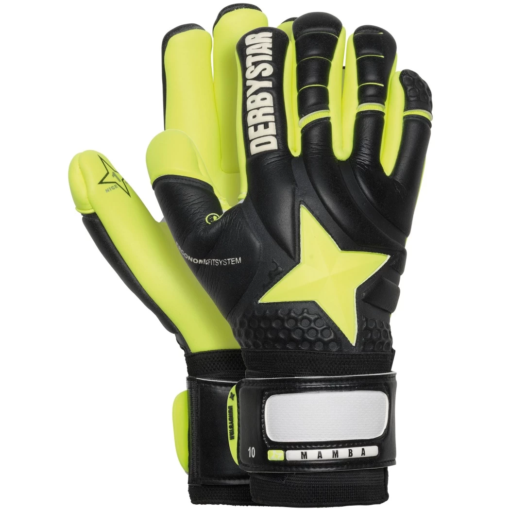 Derbystar Torwarthandschuhe Mamba Schwarz / Gelb