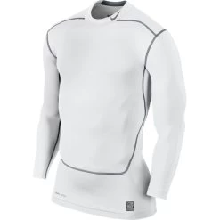 Nike Pro Combat Core Compression Langarmshirt Mock 2.0 Kids Weiß