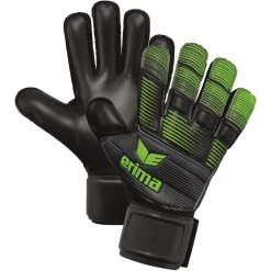 Erima Skinator Hardground Torwarthandschuhe Fingerschutz Schwarz / Grün