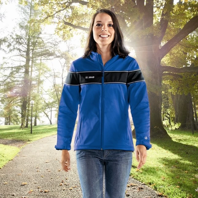 JAKO Softshelljacke Player Royal Blau / Schwarz Damen