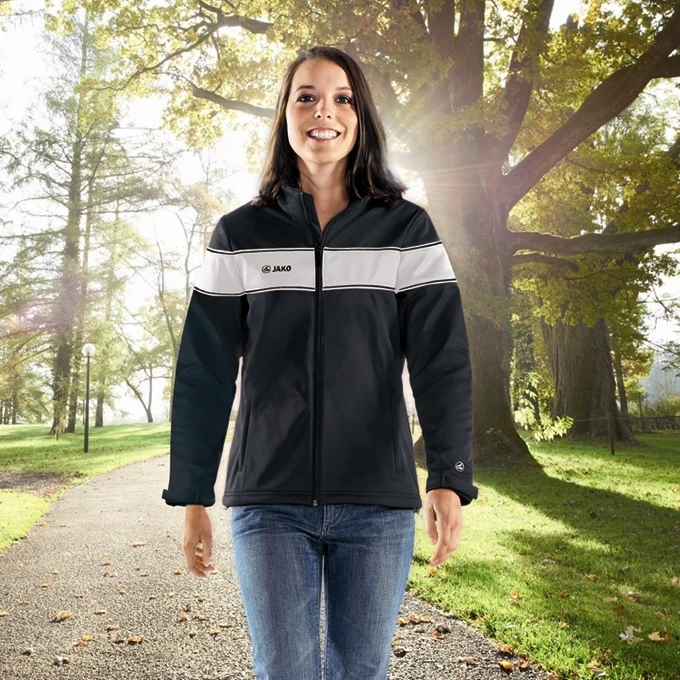 JAKO Softshelljacke Player Schwarz / Weiß Damen