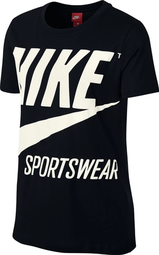 Nike T-Shirt Damen Sportswear Swoosh Logo Schwarz 878111-010