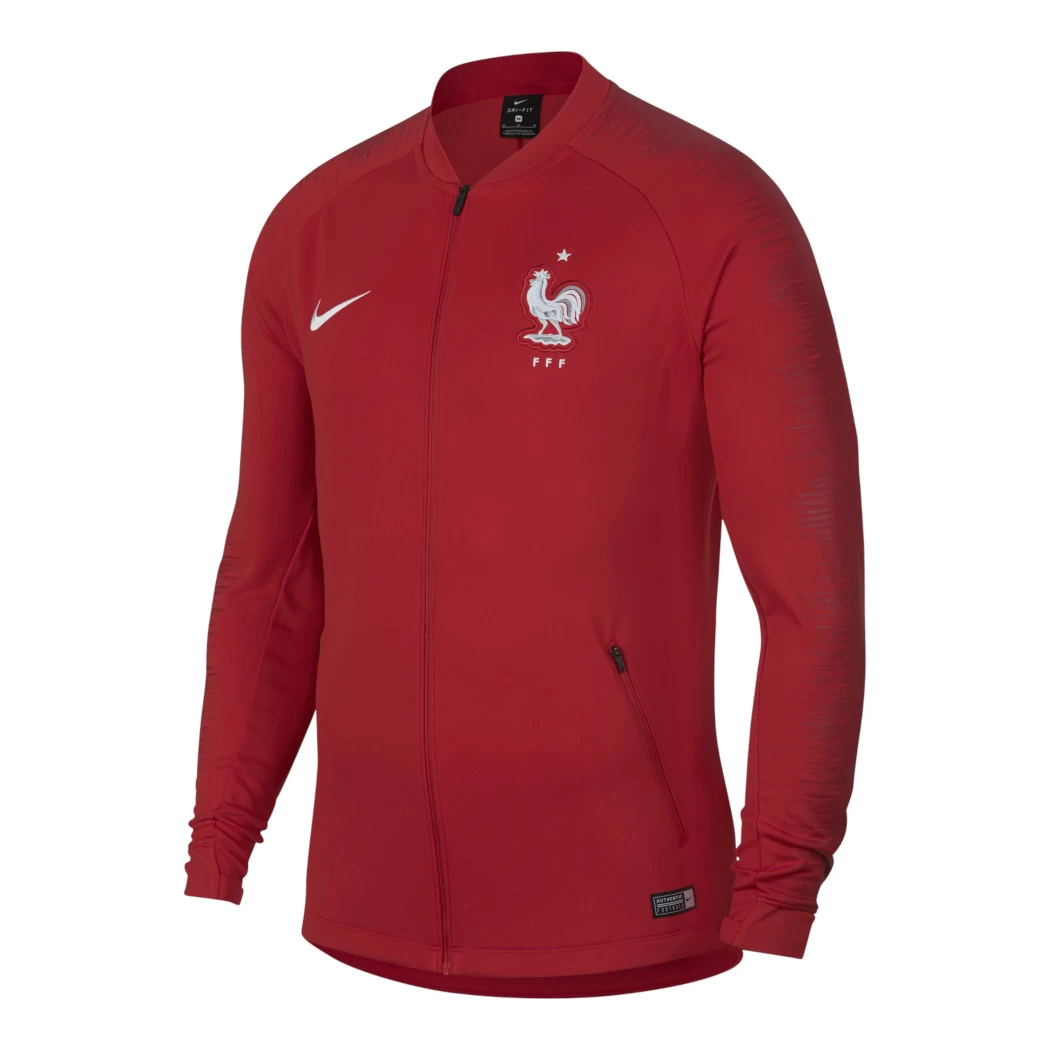Nike Frankreich Anthem Jacket Fußball Jacke Rot WM 2018