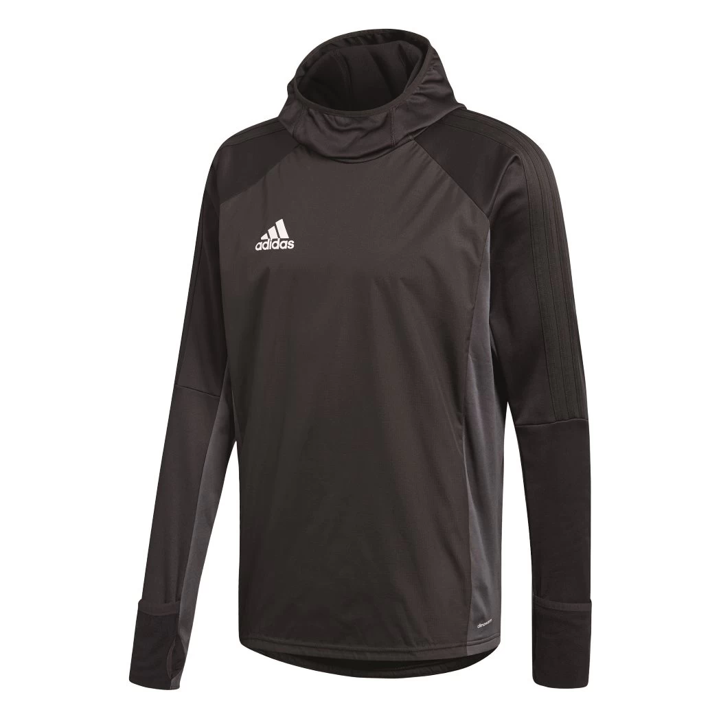 Adidas Tiro 17 Warm Top Kinder Hoody Kapuzenpullover Schwarz