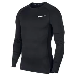 Nike Pro Langarm-Oberteil Mit Enger Passform Schwarz