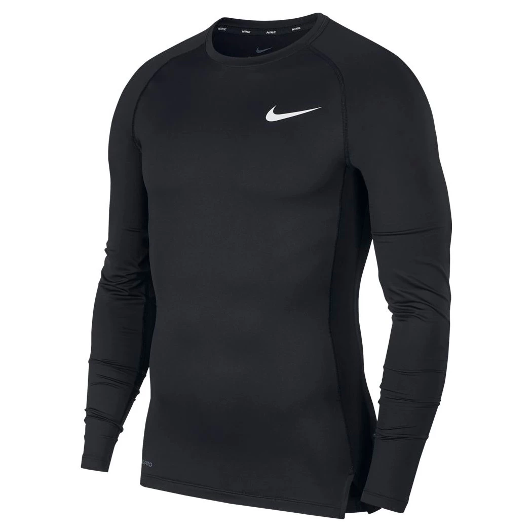 Nike Pro Langarm-Oberteil Mit Enger Passform Schwarz