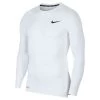 Nike Pro Langarm-Oberteil Mit Enger Passform Weiß