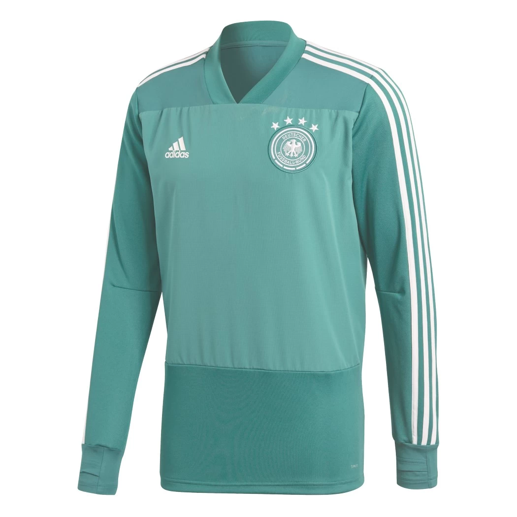 Adidas DFB Trainingstop Pullover Herren Deutschland WM 2018 Grün / Weiß