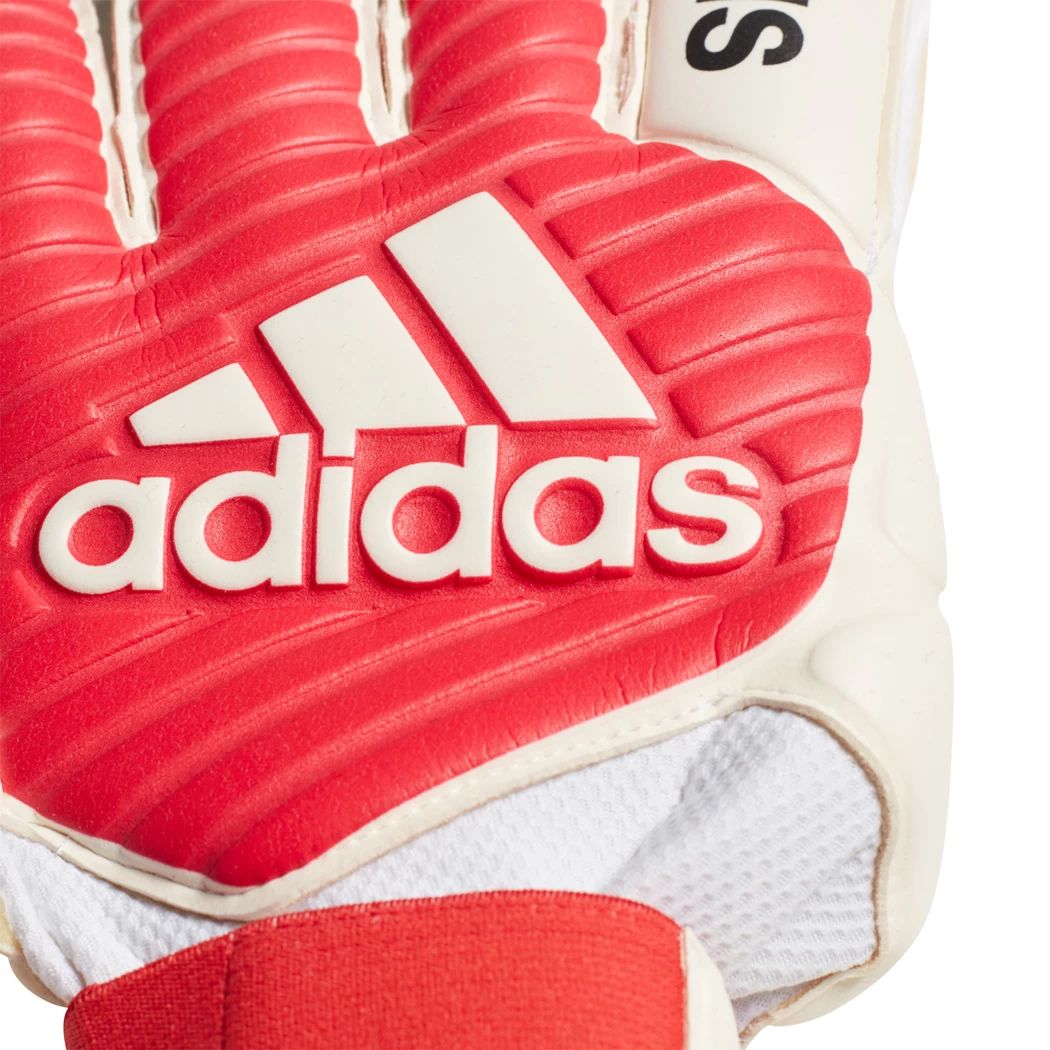 Adidas Classic Fingersave Torwarthandschuhe Weiß / Rot – Bild 2
