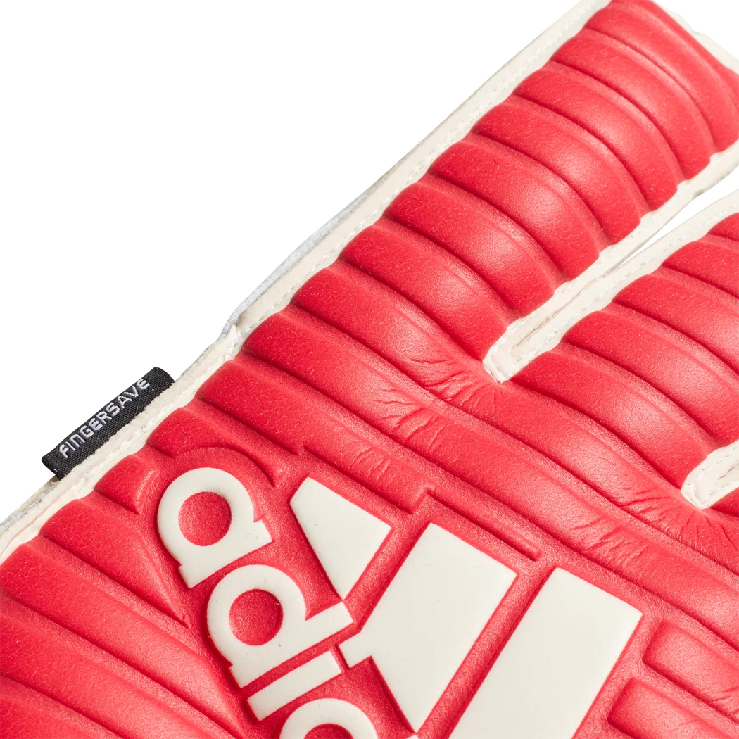 Adidas Classic Fingersave Torwarthandschuhe Weiß / Rot – Bild 3