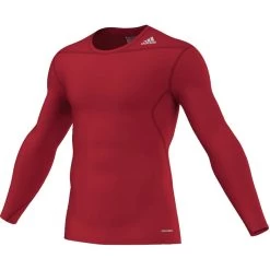 Adidas TechFit BASE Warm LS Tee Langarm-Shirt Unterziehshirt Rot
