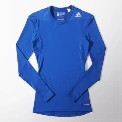 Adidas TechFit BASE LS Tee Langarm-Shirt Unterziehshirt Royal Blau