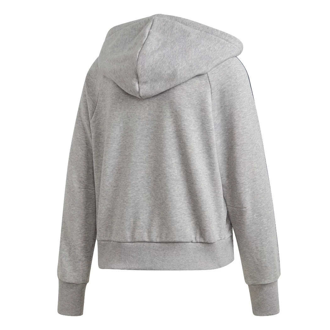 Adidas Kapuzenjacke Damen Must Have 3-Streifen Full-Zip Hoodie Grau – Bild 2