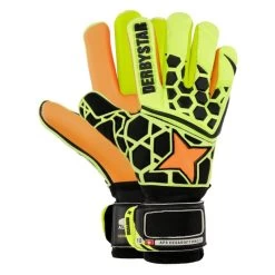Derbystar Torwarthandschuhe APS Hexasoft Pro Gelb / Schwarz / Orange