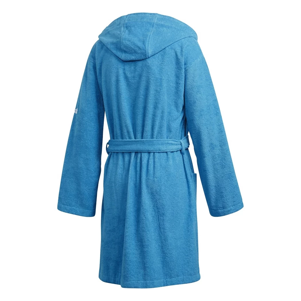 Adidas Bademantel Baumwolle Frottee Herren Shock Cyan Blau – Bild 2