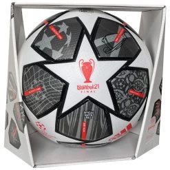 Adidas UCL Finale 21 Pro Istanbul Champions League Fußball Größe 5 Weiß / Grau
