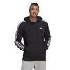 Adidas Essentials 3-Streifen Hoodie French Terry Schwarz / Weiß