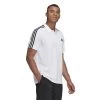 Adidas Essentials 3-Streifen Piqué Polo-Shirt Herren Weiß / Schwarz