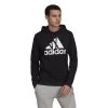 Adidas Essentials Fleece Big Logo Hoodie Kapuzenpullover Herren Schwarz / Weiß