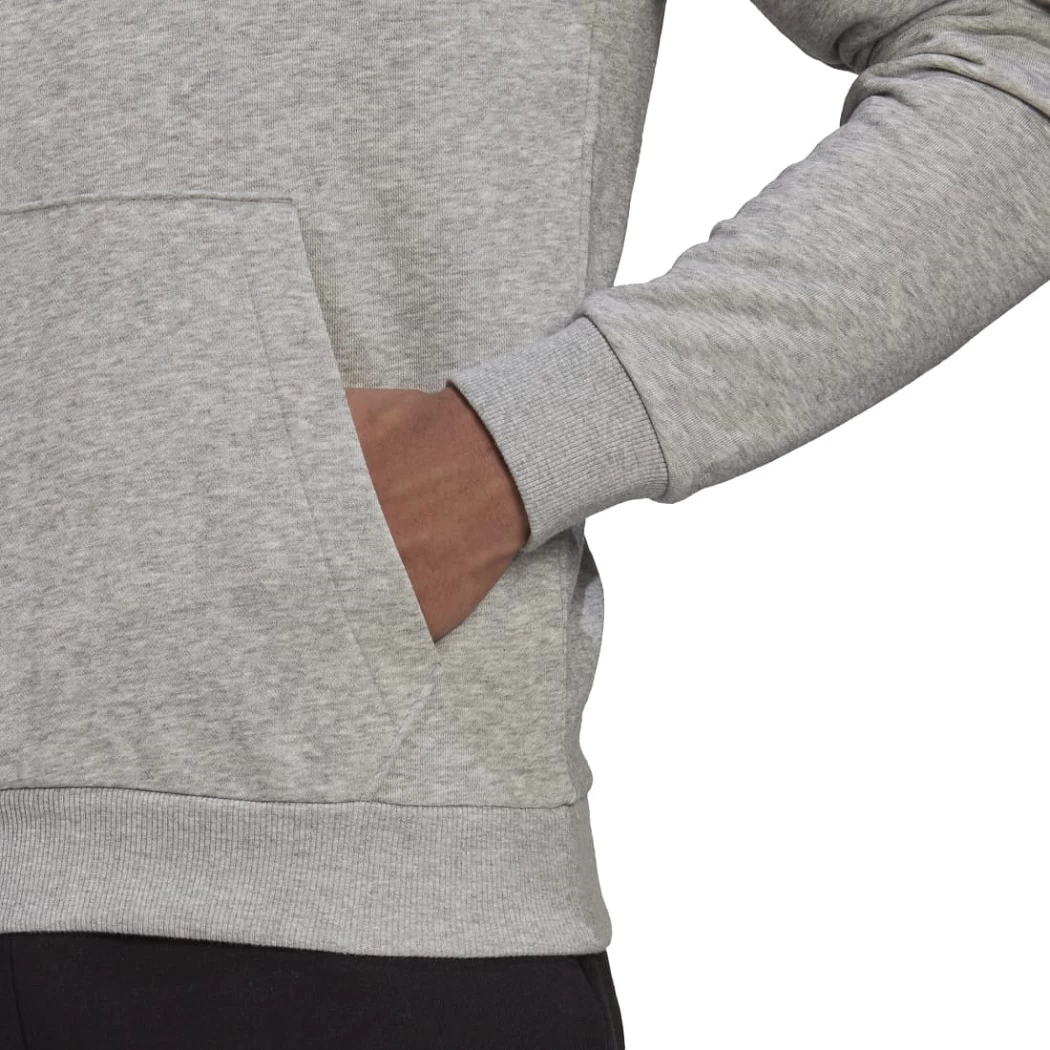 Adidas Essentials Big Logo Hoodie Kapuzenpullover Herren Grau / Schwarz – Bild 6