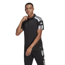 Adidas Squadra21 Polo-Shirt Recycelter Polyester Schwarz / Weiß GK9556