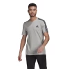 Adidas Essentials 3 Streifen SJ T-Shirt Legend Grau GL3735
