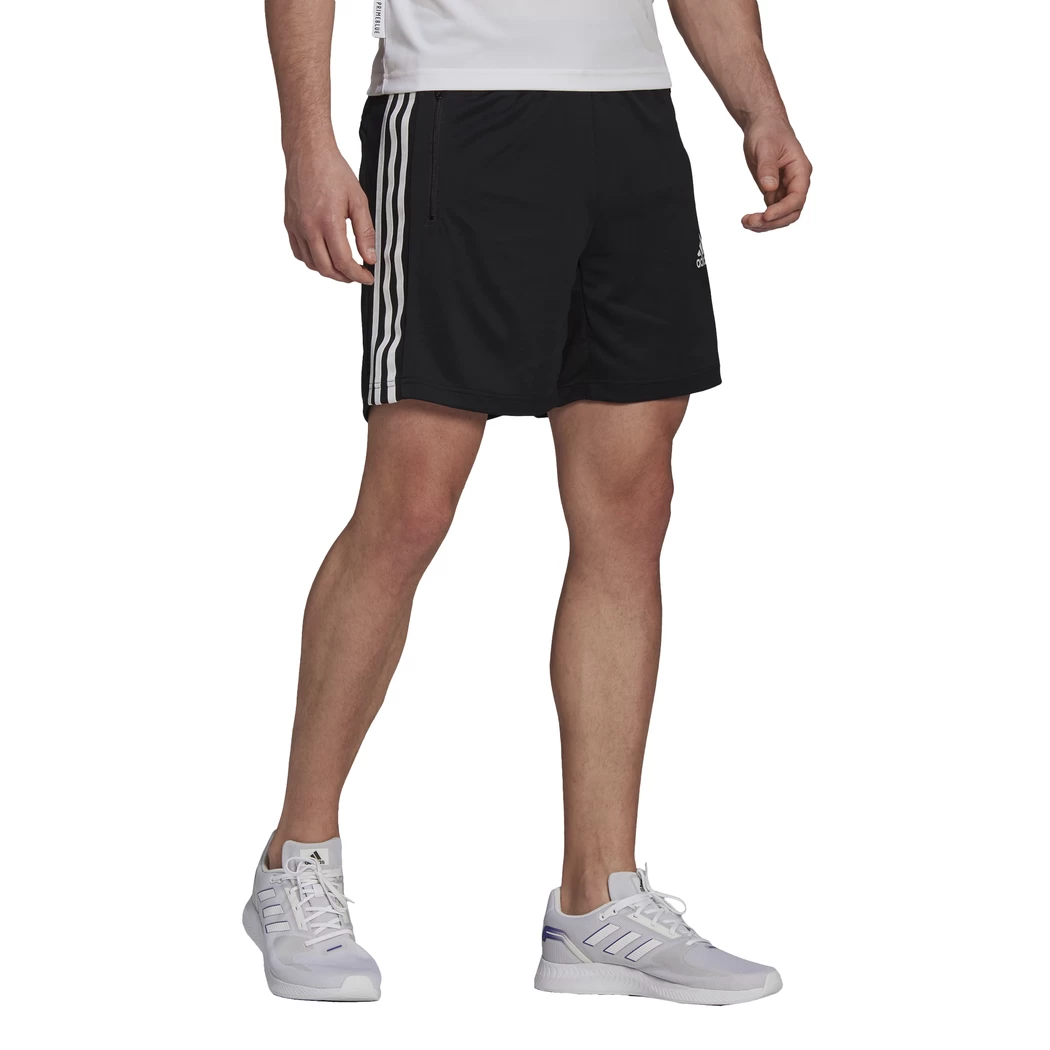 Adidas Herren Primeblue 3 Streifen Shorts Schwarz / Weiß GM2127 – Bild 4