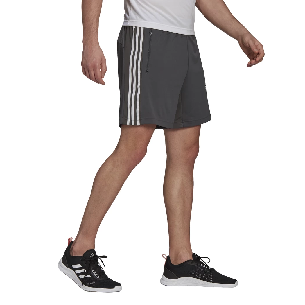 Adidas Herren Primeblue 3 Streifen Shorts Grau / Weiß GM2146 – Bild 3