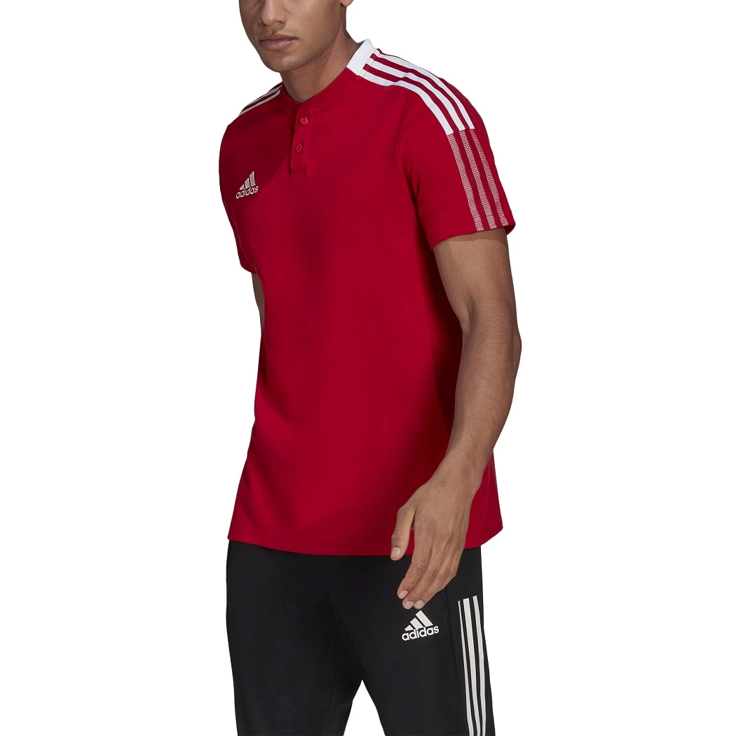 Adidas Tiro21 Polo-Shirt Rot / Weiß – Bild 3