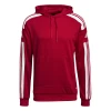 Adidas Squadra21 Polyester Hoodie Kapuzenpullover Herren Rot / Weiß