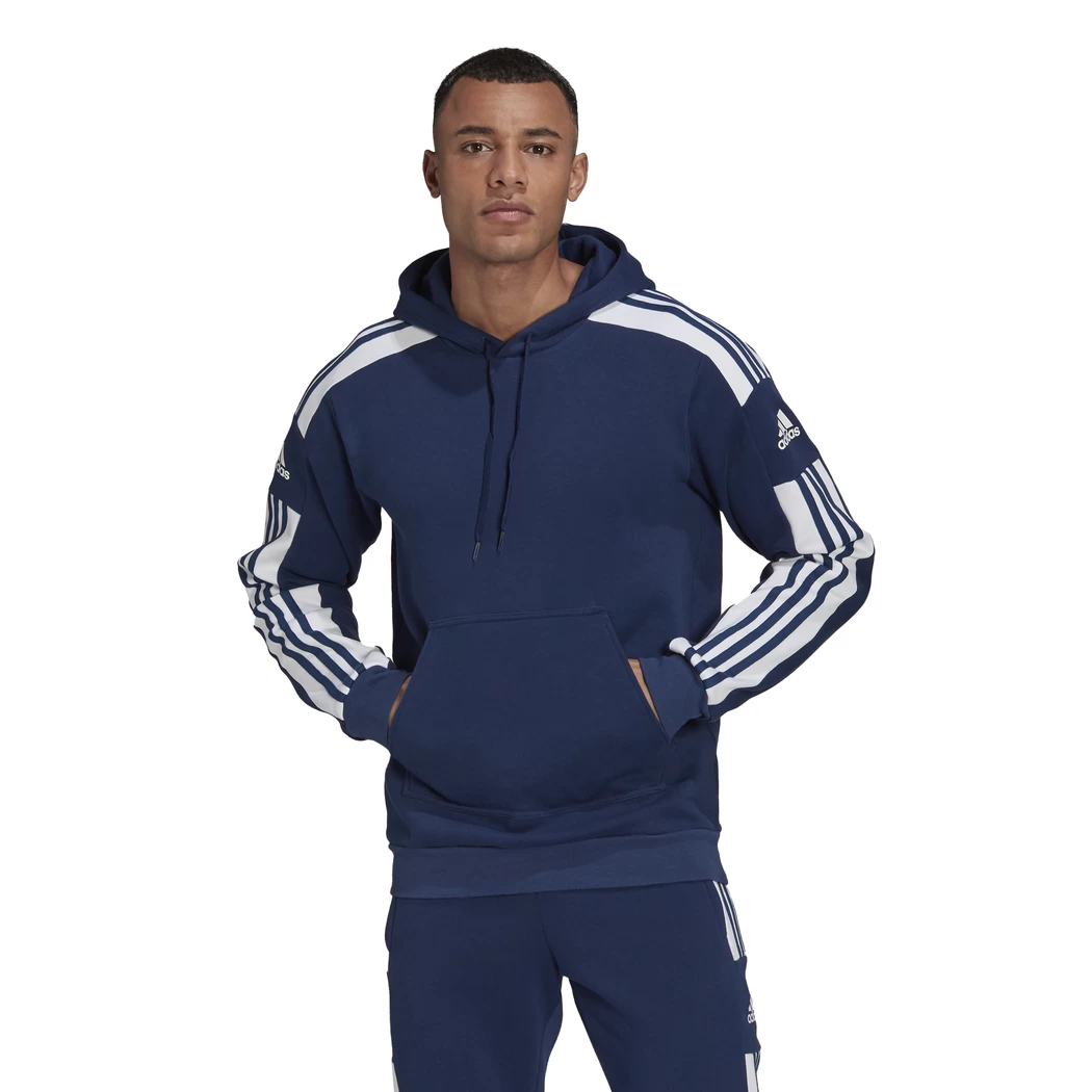 Adidas Squadra21 Sweat Hoodie Kapuzenpullover Fleece Marineblau / Weiß GT6636
