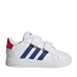 Adidas Grand Court Lifestyle Hook And Loop Babyschuhe Weiß / Blau / Rot