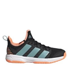 Adidas Stabil Indoor Junior Kinder Handballschuhe Schwarz / Orange