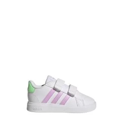 Adidas Grand Court Lifestyle Hook And Loop Babyschuhe Weiß / Rosa