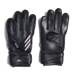 Adidas Kinder Predator Match Fingersave Junior Torwarthandschuhe Schwarz / Weiß