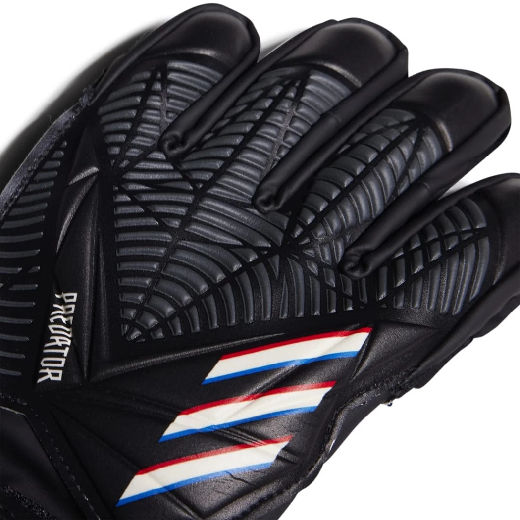 Adidas Kinder Predator Match Fingersave Junior Torwarthandschuhe Schwarz / Weiß – Bild 3