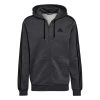 Adidas Essentials 3-Streifen Fleece Jacke Kapuzenjacke Dunkelgrau