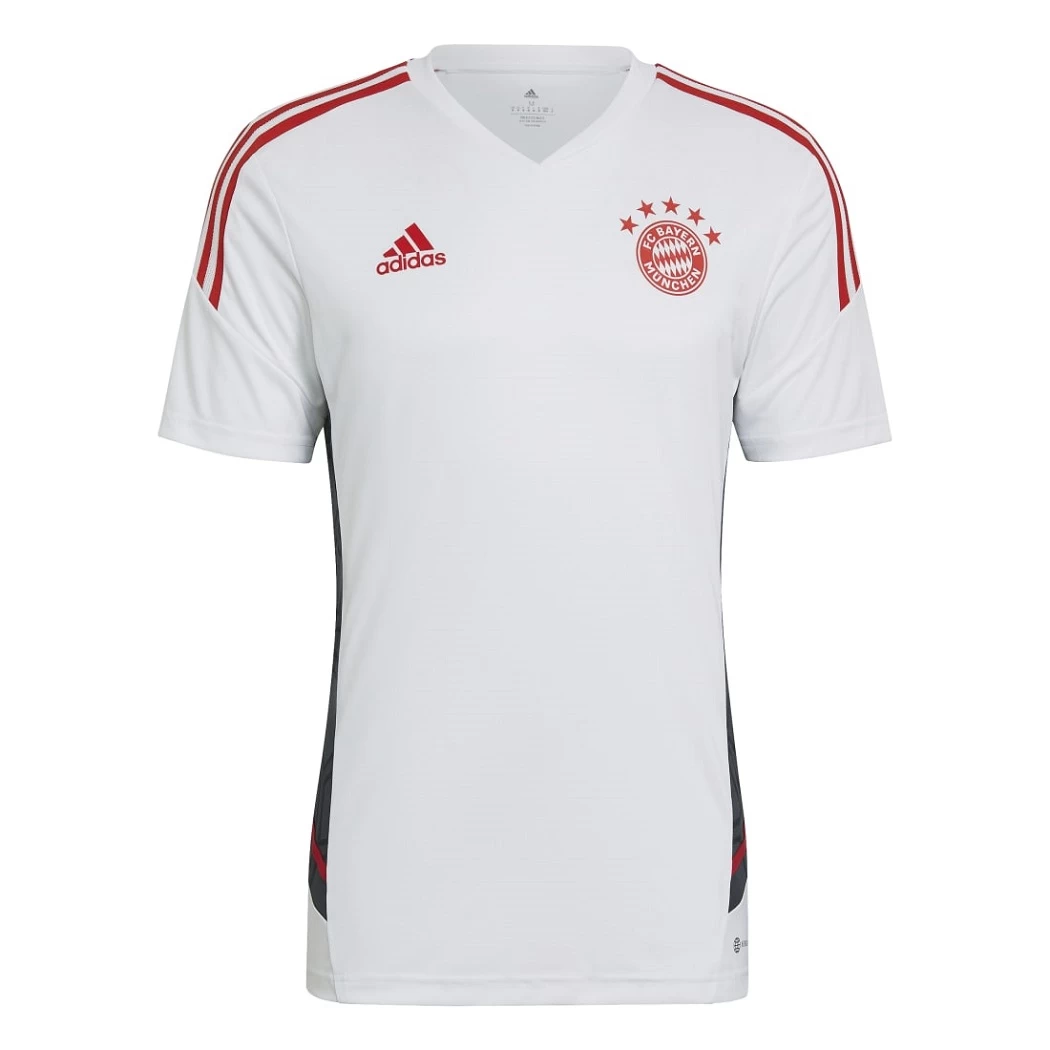 Adidas FC Bayern München Condivo 22 Trainingstrikot 2022 / 2023 Weiß / Rot