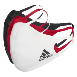Adidas Maske Face Cover Größe S 3er Pack Kinder Schwarz /weiß / Rot