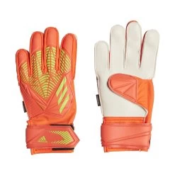 Adidas Kinder Predator Match Fingersave Torwarthandschuhe Orange / Grün