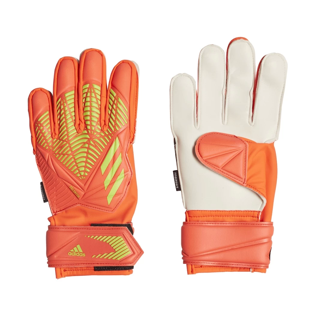 Adidas Kinder Predator Match Fingersave Torwarthandschuhe Orange / Grün