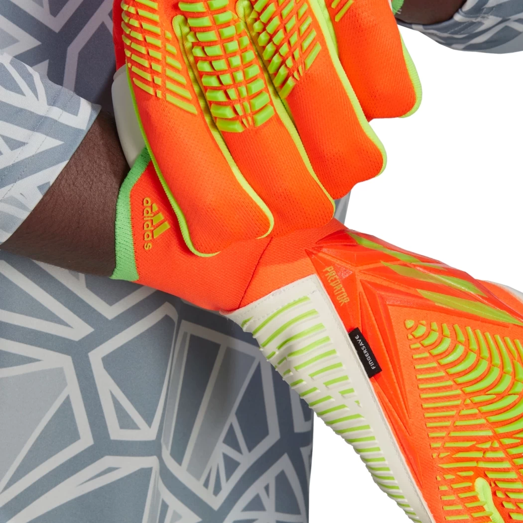 Adidas Predator Pro Fingersave Torwarthandschuhe Erwachsene Orange / Grün – Bild 7