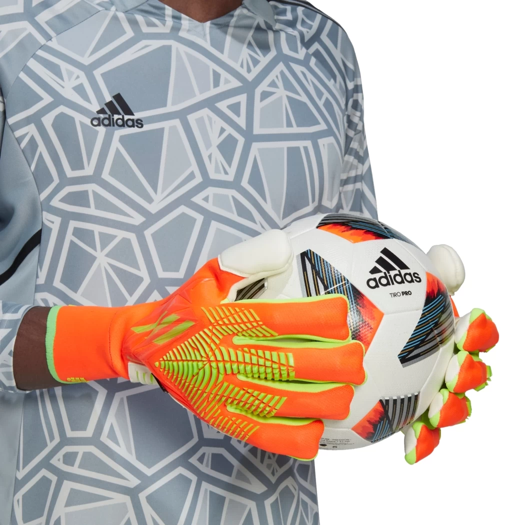 Adidas Predator Pro Fingersave Torwarthandschuhe Erwachsene Orange / Grün – Bild 5