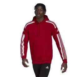 Adidas Squadra21 Sweat Hoodie Kapuzenpullover Herren Rot / Weiß