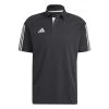 Adidas Tiro 23 Cotton Competition Polo-Shirt Schwarz / Weiß